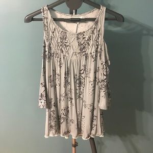 Floral Cold-Shoulder Top