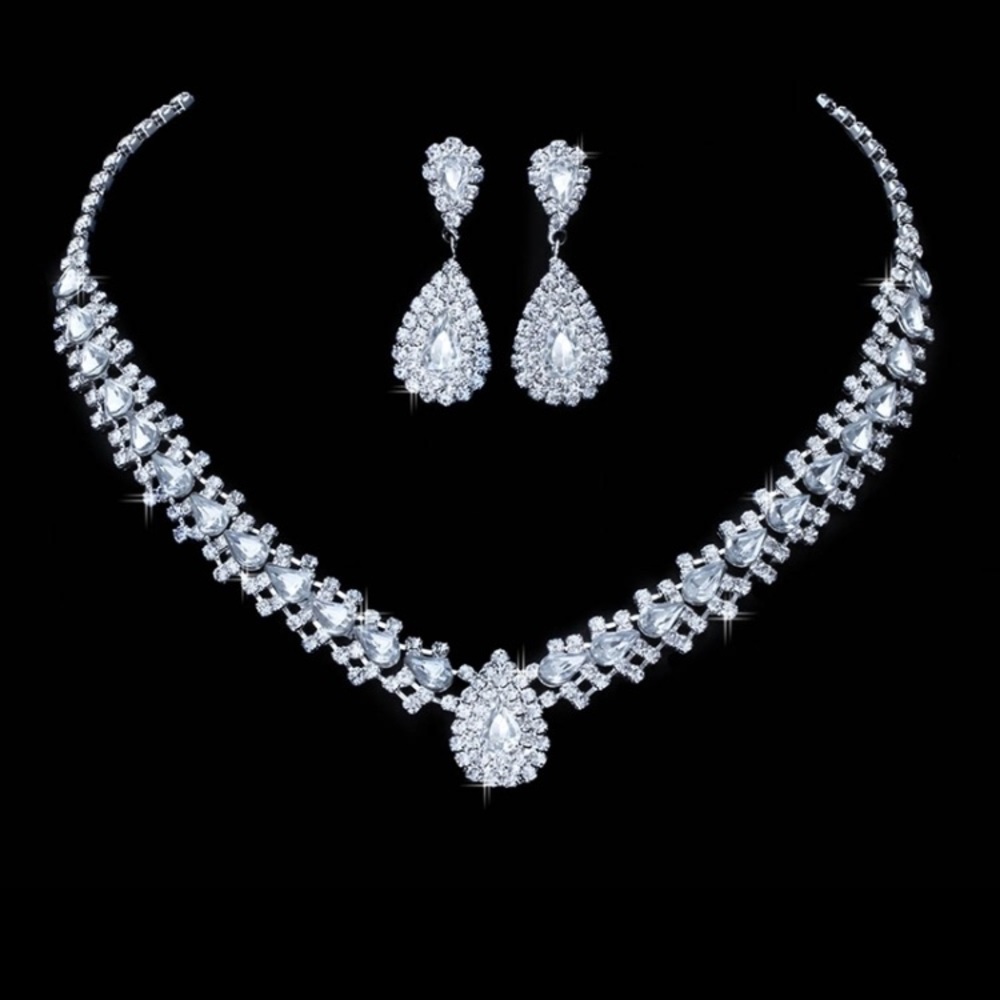 Bridal crystal jewelry set