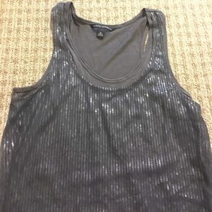 Banana Republic grey sequin tank
