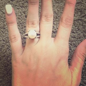 David Yurman Pearl Cable Ring