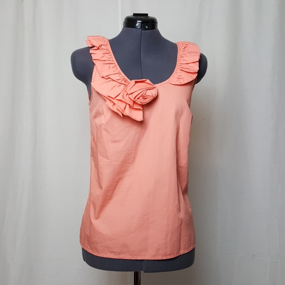 J. Crew Factory Cayla ruffled shell Tank top Sz 2
