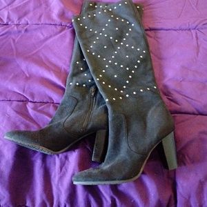 Black knee high boots