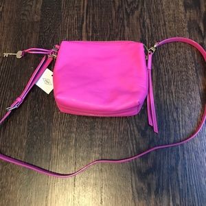 Authentic New Pink Maya Crossbody Fossil Purse