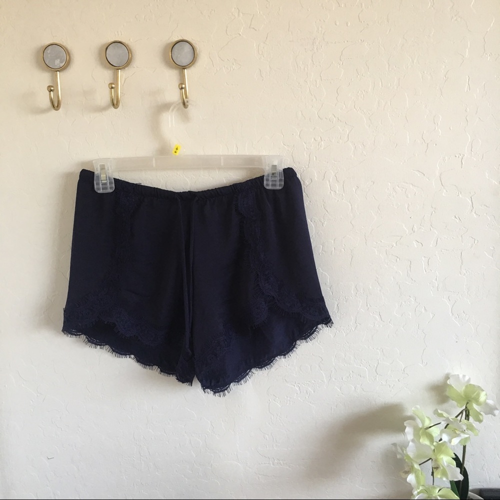 Satin lace shorts