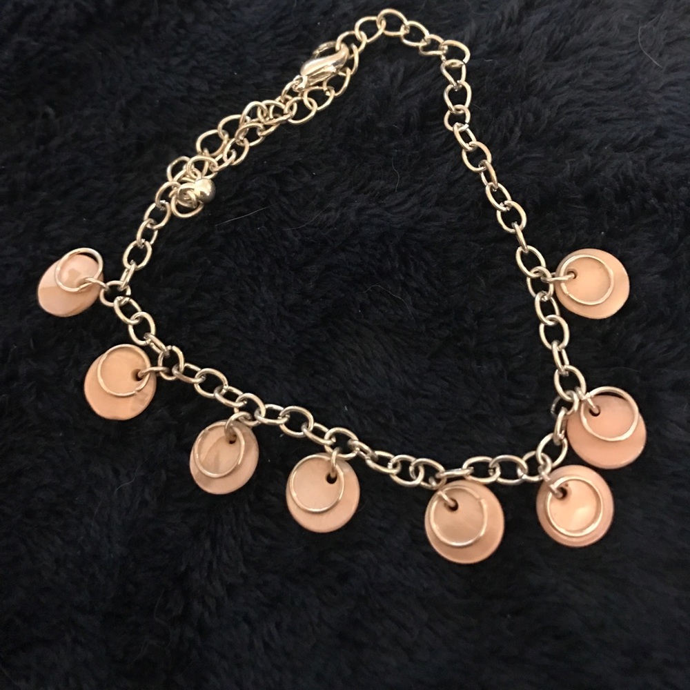 Baby pink and silver bracelet