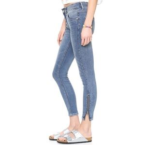 Free People High Rise Ankle Zip Jeans