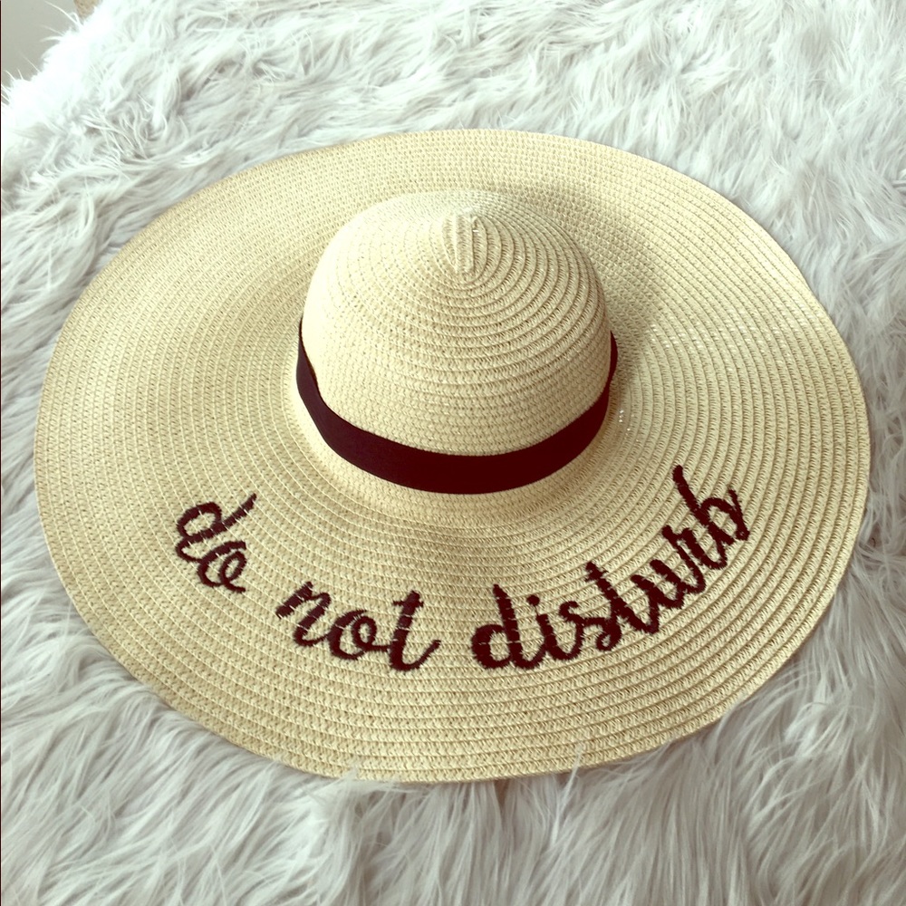 Custom Sun Hat (with do not disturb embroidery)