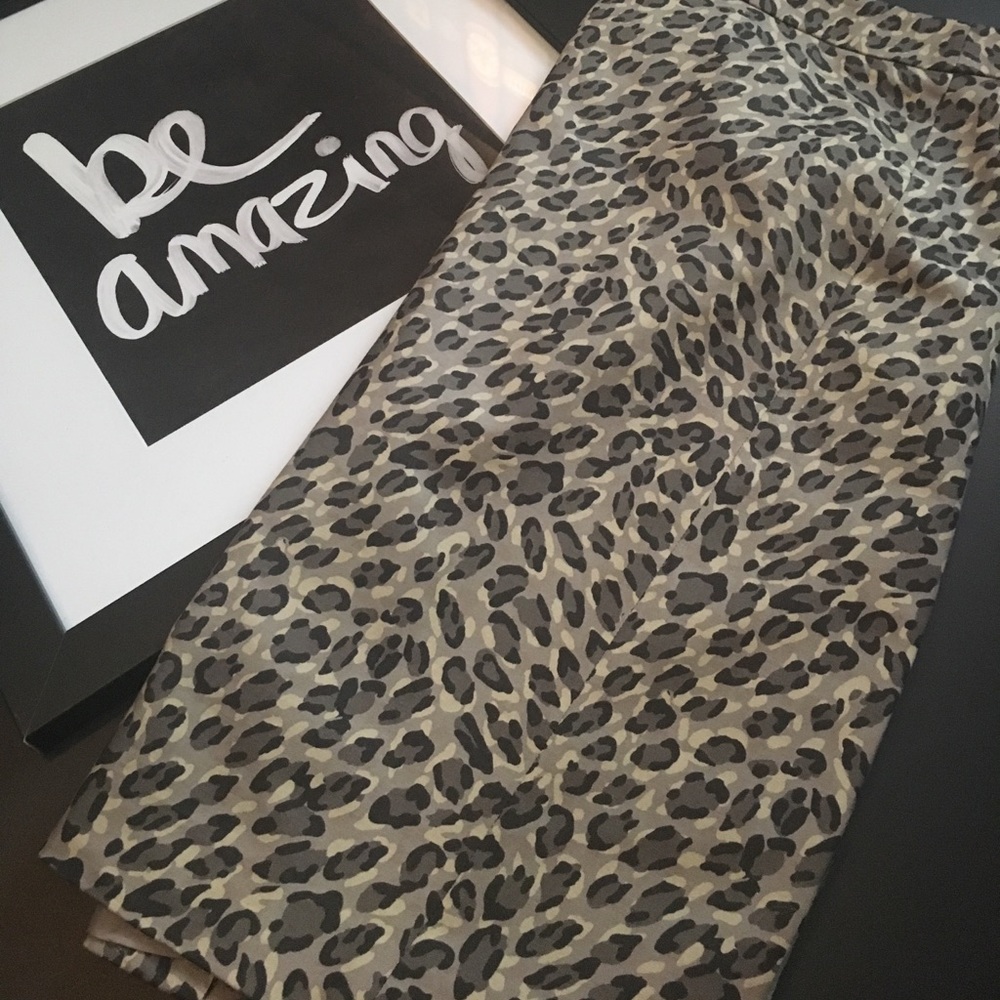 NWOT LOFT Leopard Print Skirt