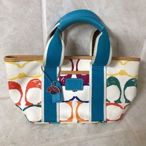 Authentic Coach Hampton Ladybug Mini Scribble Tote