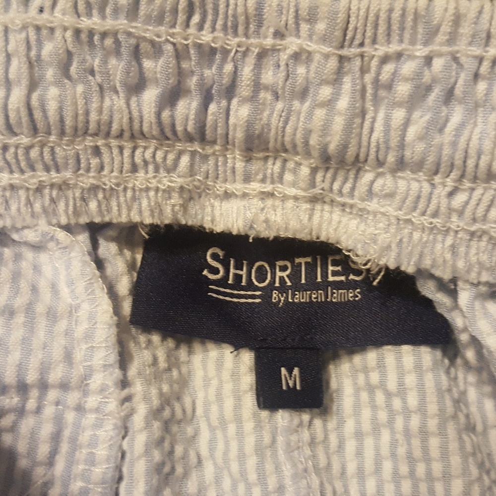 Lauren james navy/seersucker shorties sz m