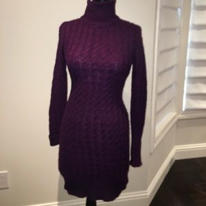 Purple sweater dress
