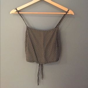 Brandy Melville daisy tied crop top
