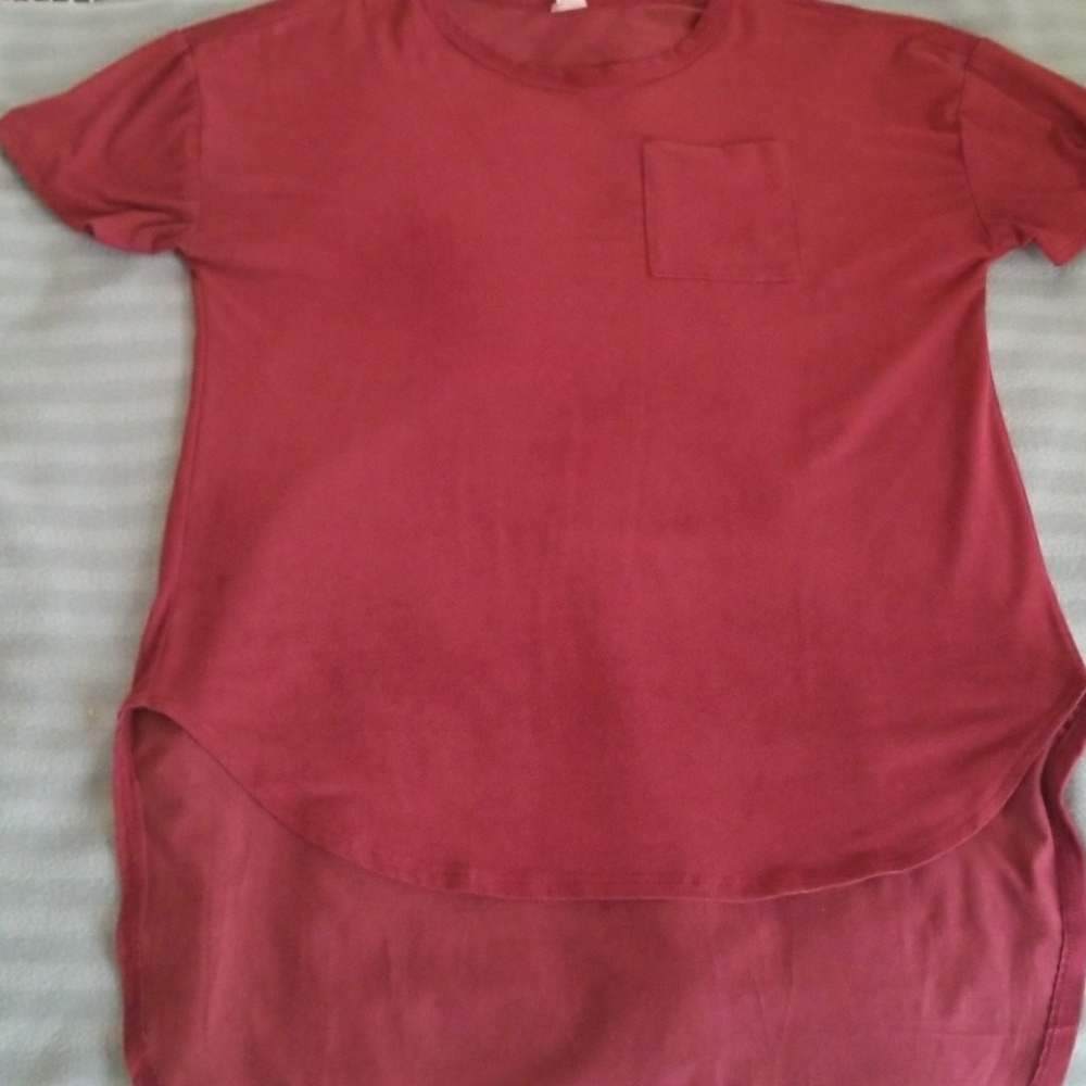 Hi-low suede shirt