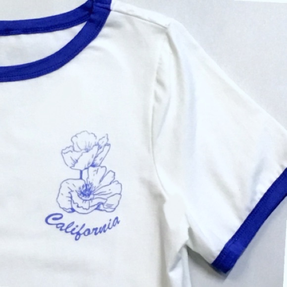 CALIFORNIA Ringer TEE Graphic Vintage T-Shirt NEW - Picture 7 of 8