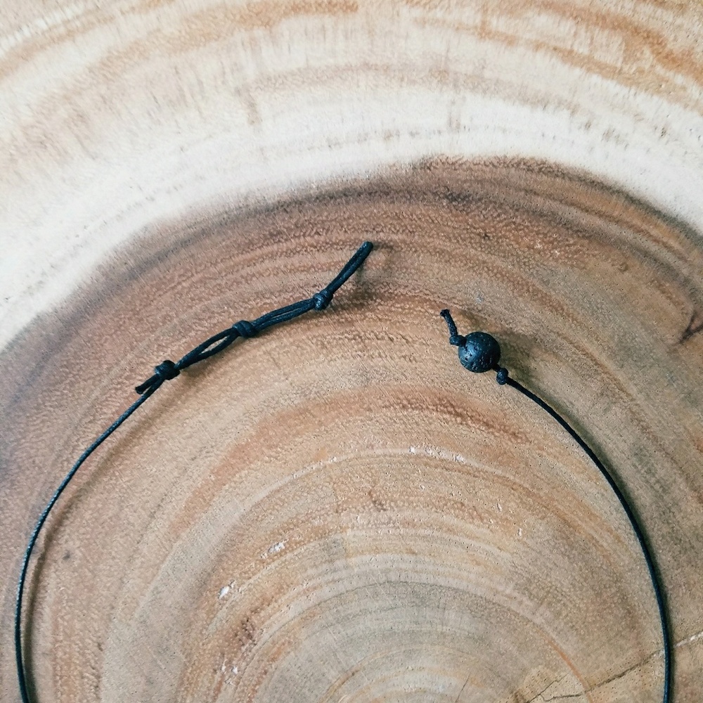 Lava Stone Choker Necklace - Picture 3 of 8