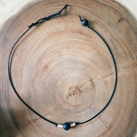 Lava Stone Choker Necklace - Picture 4 of 8