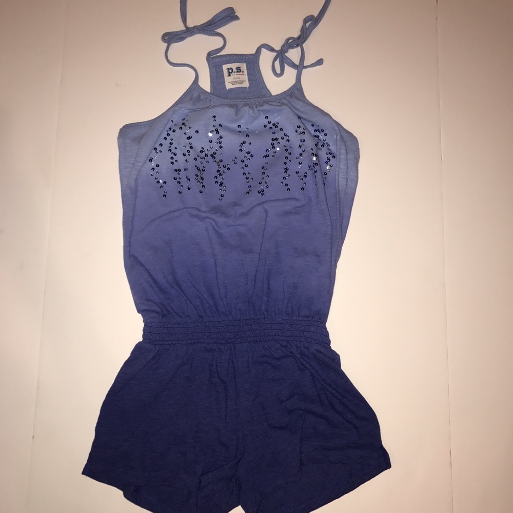girls sparkle ombré purple romper