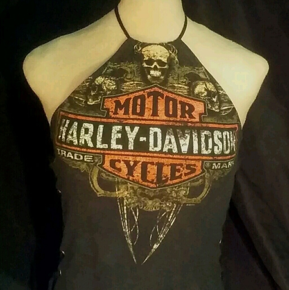 Women's Handmade Harley Davidson Halter S