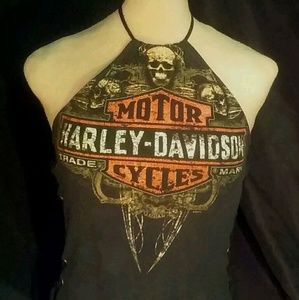 Women's Handmade Harley Davidson Halter S