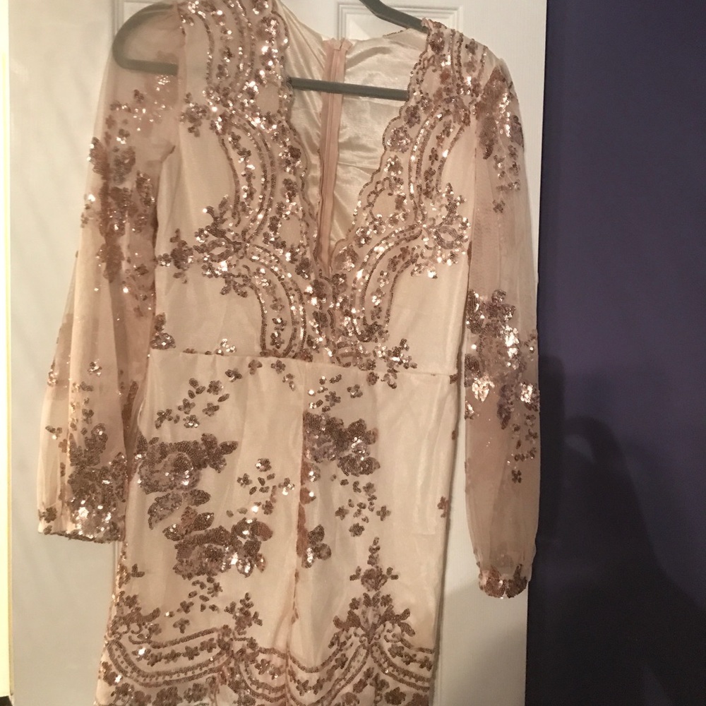 Gold Champagne Sequin Romper