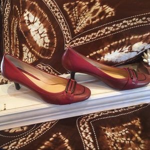 Cole Haan Red Leather Dress Pumps