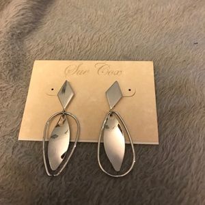 Silver post earrings
