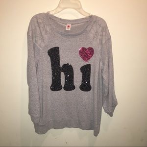 "hi" sweater