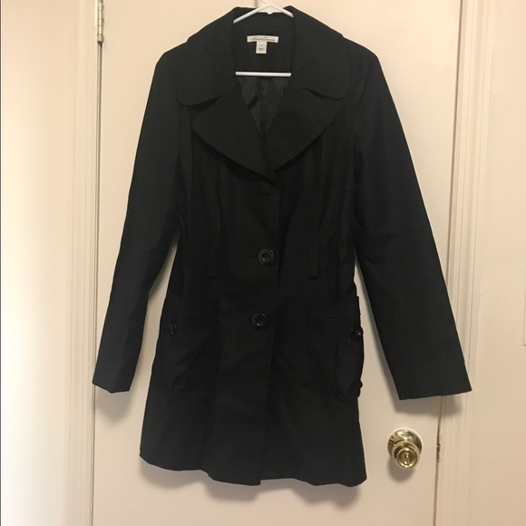 Black Kenneth Cole Trench - Picture 1 of 3