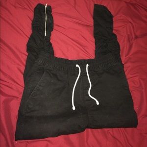 Black H&M slim fit/skinny jogger pants