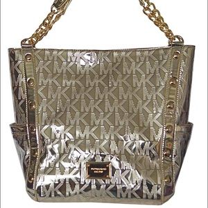 Michael Kors Gold Metallic Bag