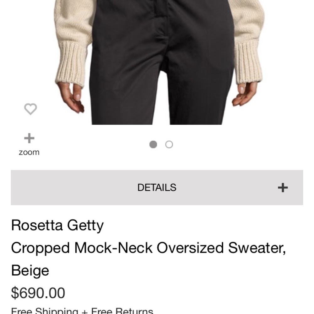 Rosetta Getty cropped oversized sweater - Picture 4 of 4