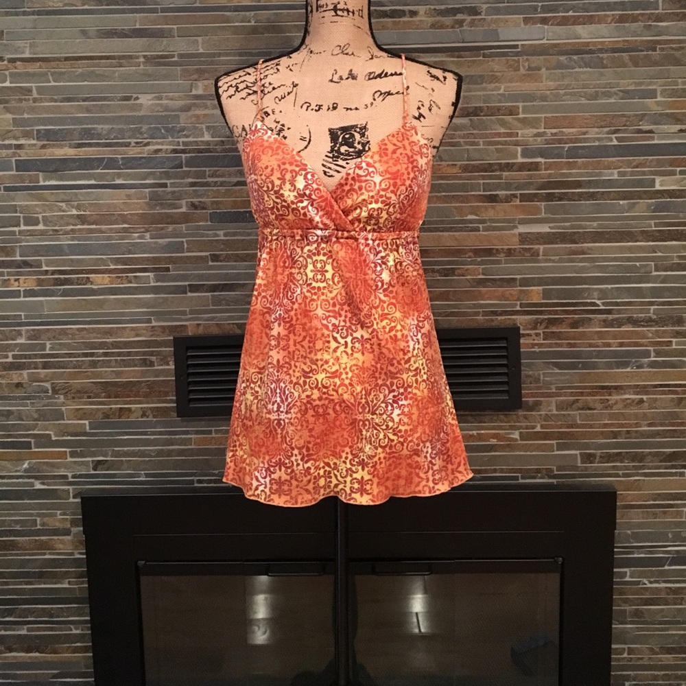 Orange Creme Strappy Lightly Padded Tank Top BB155 - Picture 2 of 3