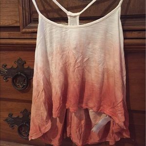 Ombré cropped tank top