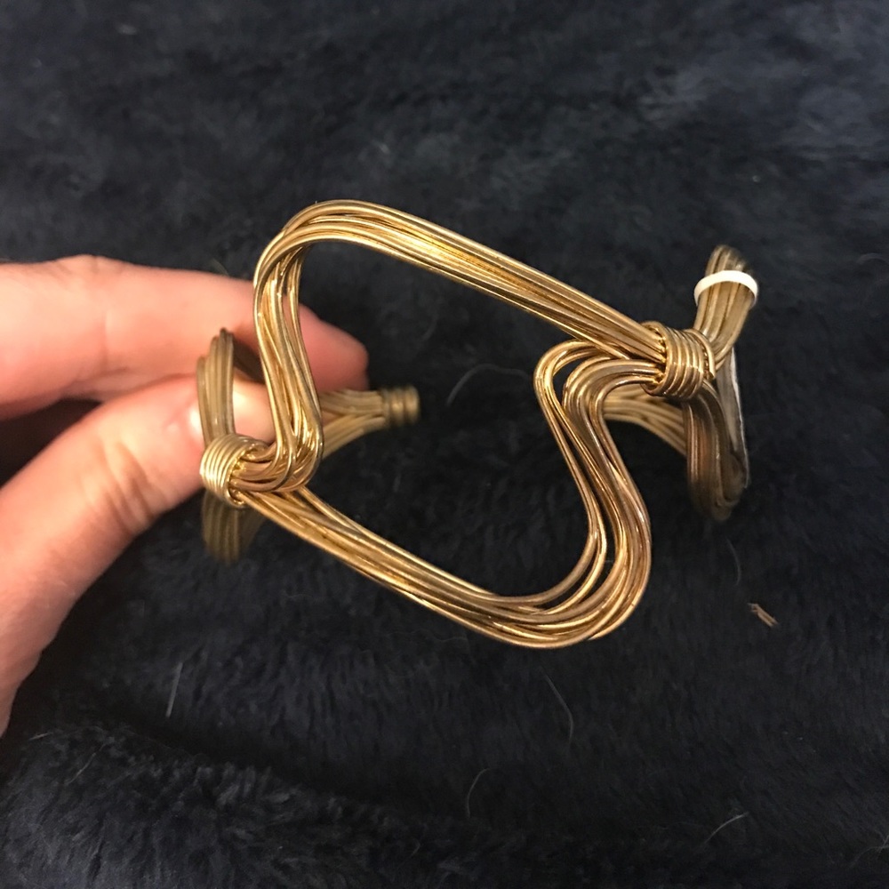 Gold cuff bracelet
