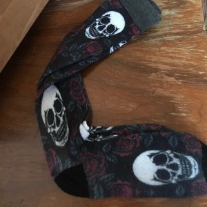 Knee high skull socks