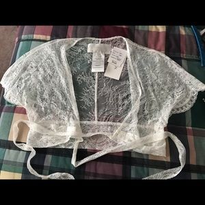 Lace wedding dress wrap