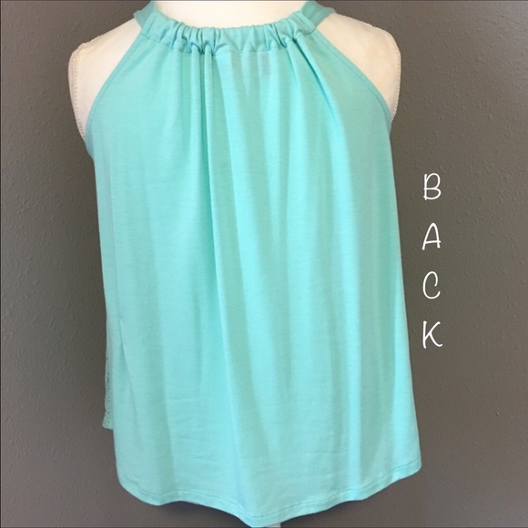 👚NOBO mint sheer tank top•Size Med(7-9)👚 - Picture 2 of 6