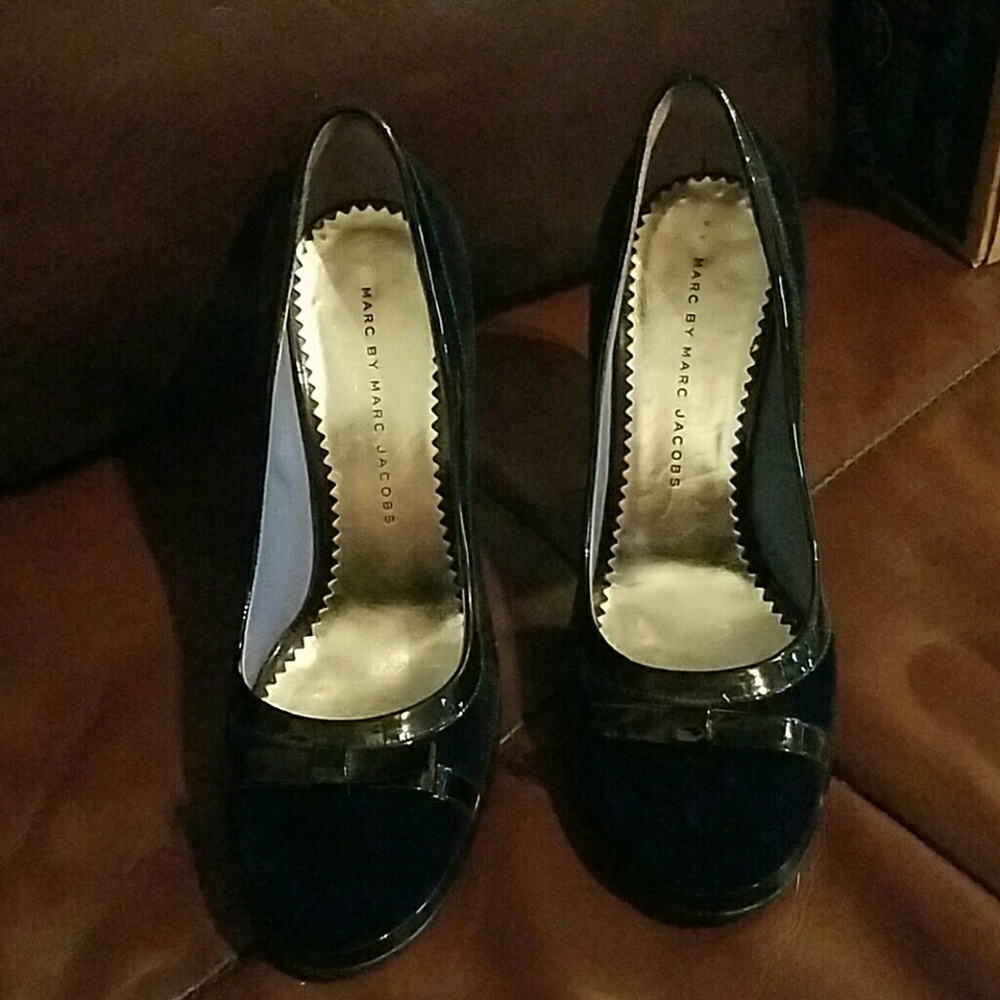Marc by Marc Jacobs Blue Suede Heels