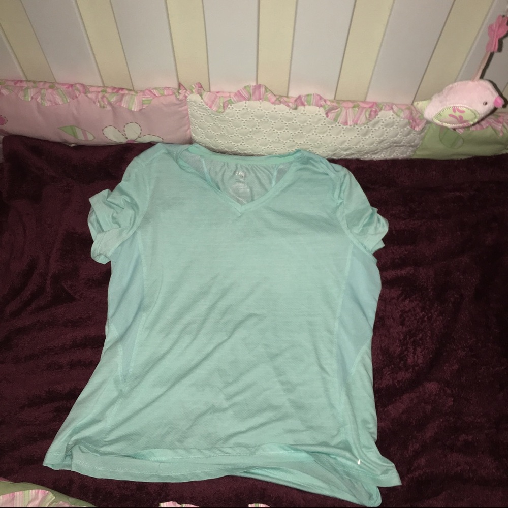 teal blue gym shirt
