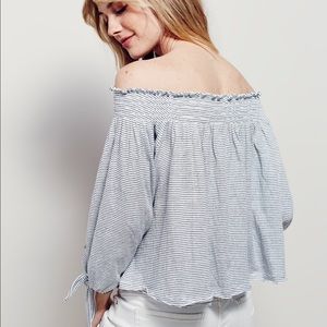 ⚡️3 DAYS LEFT⚡️Free People Stripe Off Shoulder Top