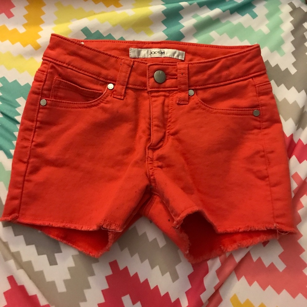 Bright orange shorts