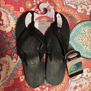 NWT Black Single Stack Rainbows.