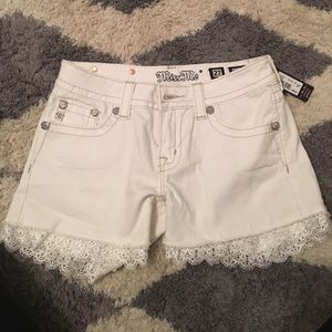 White Miss Me jean shorts