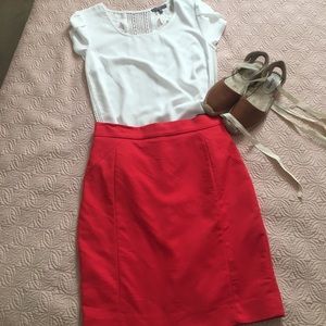 Red H&M pencil skirt
