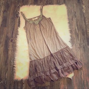 NEW WITH TAGS! Taupe Lace dress extender