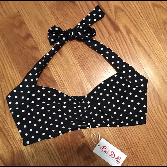 Red Dolly Swim - NWT Polka Dot Bikini Top - Pin up Style Red Dolly Swim - NWT Polka Dot Bikini Top - Pin up Style