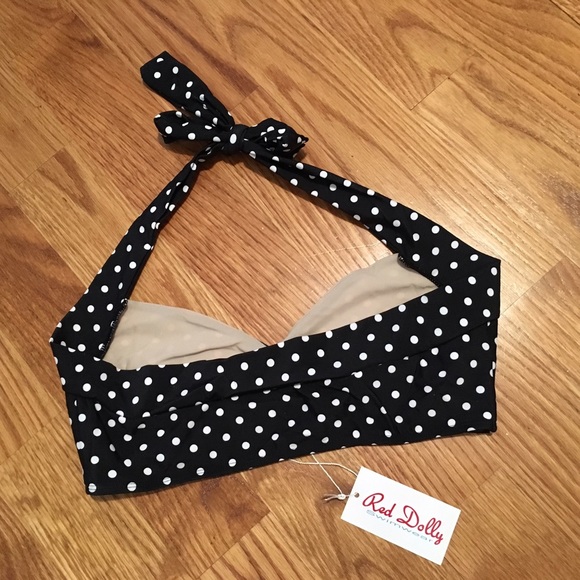 Red Dolly Swim - NWT Polka Dot Bikini Top - Pin up Style Red Dolly Swim - NWT Polka Dot Bikini Top - Pin up Style