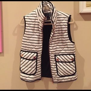 Black and white striped vest