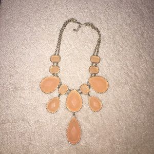 Peach statement necklace