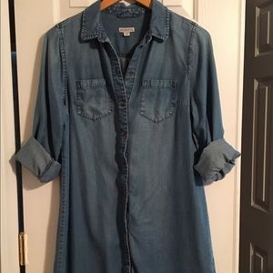 Denim shirt dress